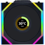Вентилятор для корпуса Lian Li UNI FAN SL Wireless LCD 120, Reverse Blade, Black, (G99.12RSLLCD1W1B.00)